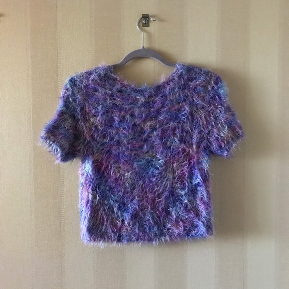 ASOS Fuzzy Purple Space Dye Knit Top - Picture 5 of 5